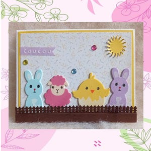 Carte: pour Pâques, carte fait main plus enveloppe