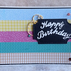 Carte: Happy Birthday, carte fait main plus enveloppe