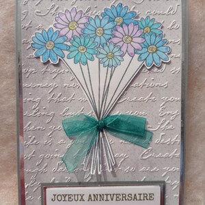 Carte: Joyeux Anniversaire, carte fait main plus enveloppe