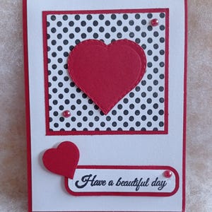 Carte: Have a beautiful day, carte fait main plus enveloppe