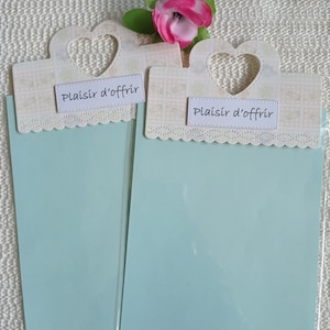 Pochettes cadeaux par lot de 2 " Plaisir d'offrir "