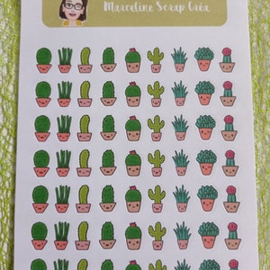 Planche de 63 stickers Plantes autocollants pour Planner