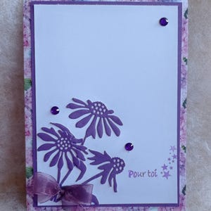 Carte: Anniversaire pour toi, carte fait main plus enveloppe