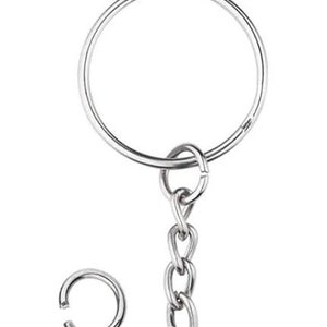 Lot De 60 Anneaux Porte-clés Fendus En Métal - 1 Pouce (25 Mm), Argent, Pour DIY Et Organisation