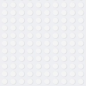 Peut inclure: Fond blanc avec un motif répétitif de petits cercles blancs.