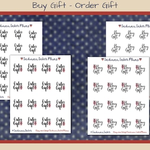 Buy Gift Stickers, Order Gift Stickers, Black Script, Decorative Planning