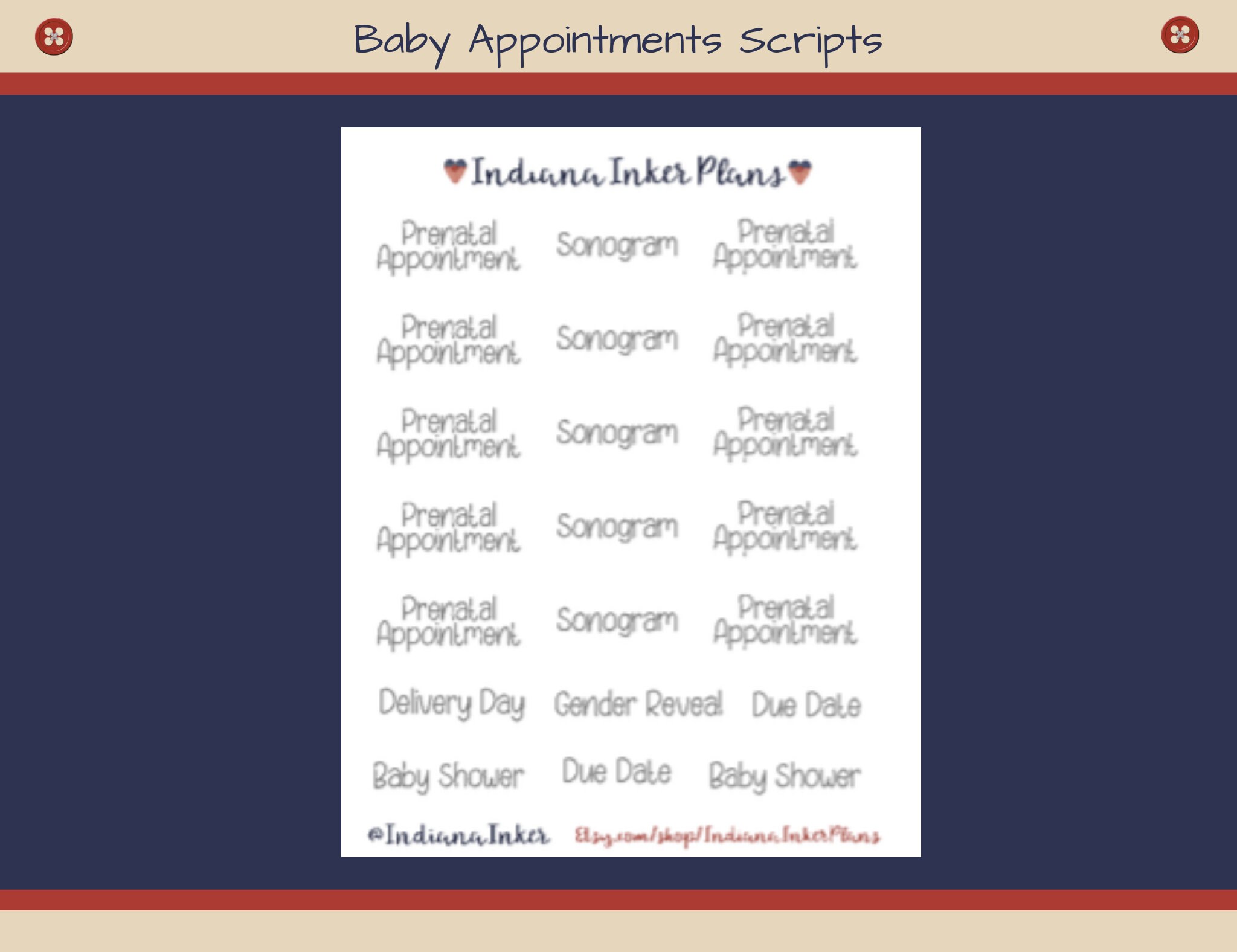 Baby Appointment Stickers, Baby Boy, Baby Girl, Planner Stickers ...