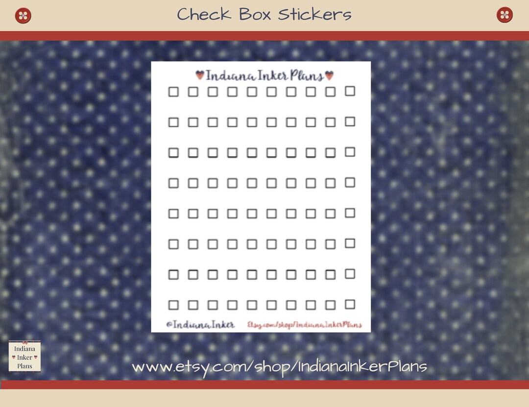 Check Box Stickers, Scrapbooking, Journaling, Notebook, Planner ...