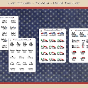 Car Accident Stickers, Car Trouble, Got Pulled Over, Speeding Ticket Stickers, Decorative Planning, Scrapbooking, Parking Ticket