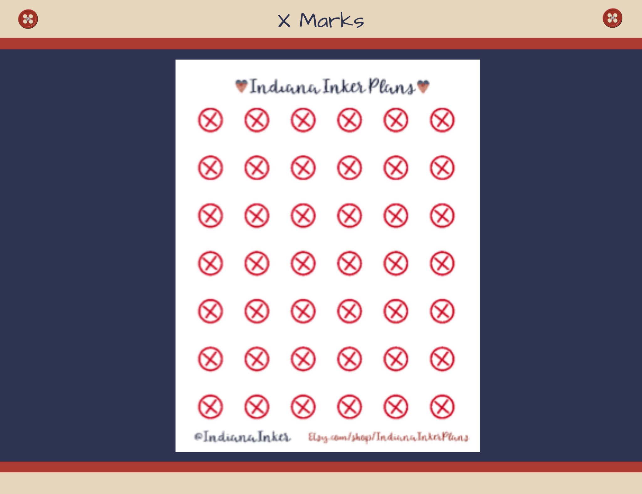 Check Mark Stickers, X Mark, Scrapbooking, Journaling, Notebook ...
