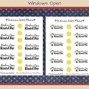 Windows Open Kind of Day Stickers, Planner Stickers, Scrapbooking, Black Script, Home Sweet Home