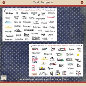 Script Sampler Stickers, Planner Stickers, Script Stickers, Decorative Planning, Sticker Sheets