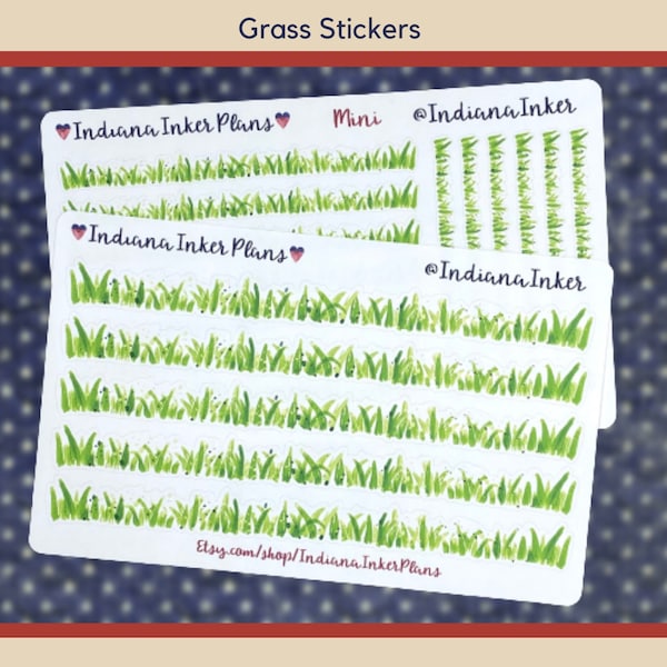 Strips of Grass Stickers, Planner Stickers, Journaling, Decorative Planning, Scrapbooking