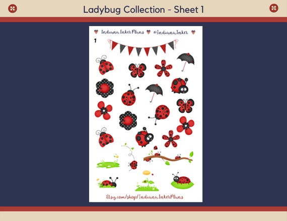Printable Stickers Ladybug 1080x1080