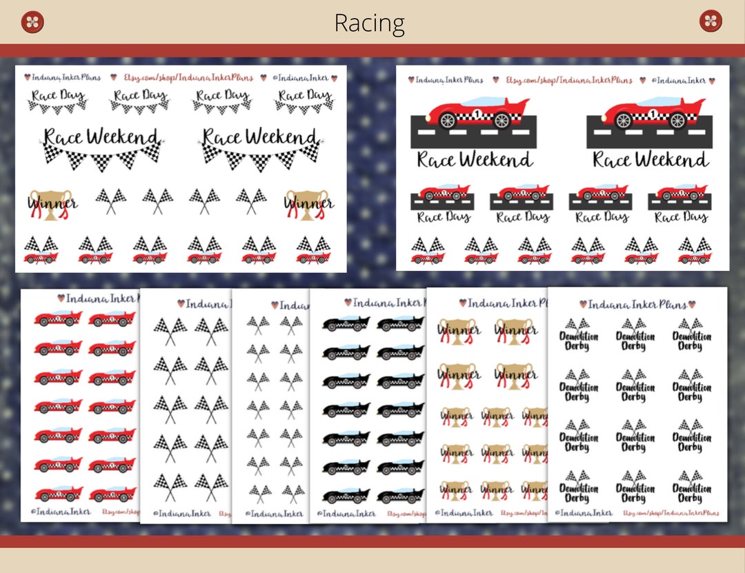 Auto Racing Stickers, Race Weekend, Winner, Race Banner, Race Day ...