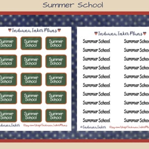 Summer School Stickers, Black Script, Planner Stickers, Decorative Planning, Journaling