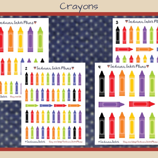 Crayon Stickers, Planner Stickers, Journaling, Craft Projects, Decorative Planning, Scrapbooking