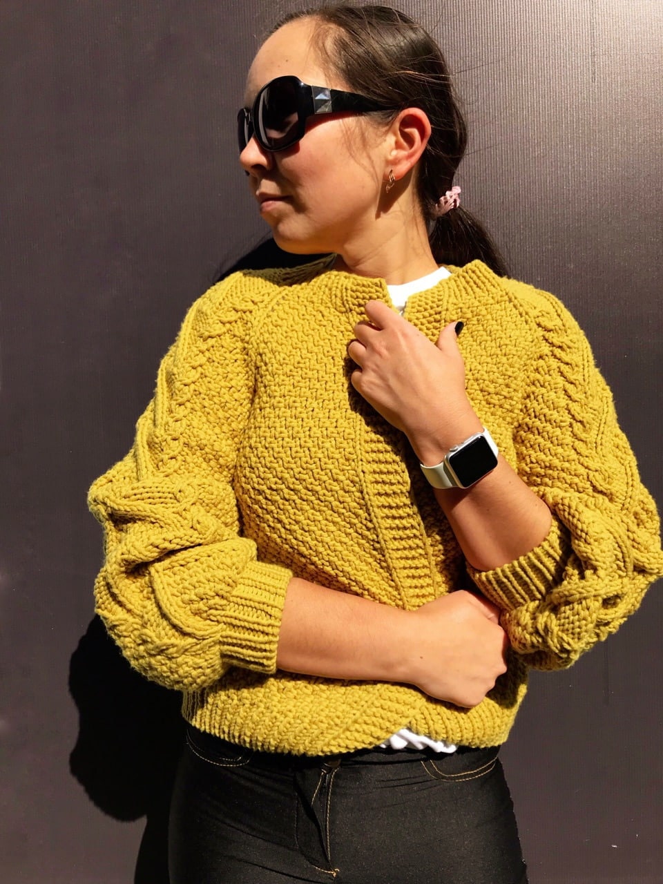 Knitted Bomber Oversize cardigan jacket hand knitted Etsy