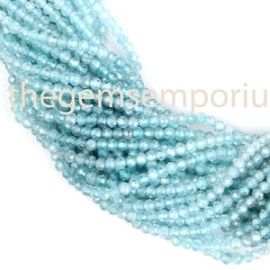 High Quality Blue Zircon Faceted Rondelle Beads, Blue Zircon 2-3mm Faceted Beads, Blue Zircon Rondelle Beads,Zircon Beads For Jewelry Making