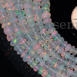 Natural Ethiopian Opal  2.5-5mm Rondelle Beads, Top Quality Ethiopian Opal Rondelle, Opal Beads, Opal Smooth Beads, Ethiopian Opal Beads