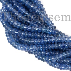 1.75-3.5mm Burma Blue Sapphire Beads, Blue Sapphire Smooth Beads, Blue Sapphire Rondelle Shape Beads, Blue Sapphire Gemstone Beads