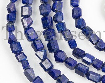 Lapis Lazuli Faceted Nugget Beads, 4x4.5-4x6mm Lapis Lazuli Beads, Lapis Lazuli Nuggets, Lapis Gemstone, Wholesale Beads, Fancy Beads