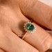 Olive Whisper · Oval Cut Green Tourmaline Promise Ring main image 0