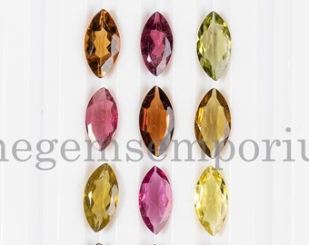 5 Stk., 4,5x9mm Turmalin Marquise Schliff Stein, AAA Turmalin Lose Stein, 0,87 Karat Natürlicher Edelstein, Rundschliff Stein, Turmalin Lose Edelstein