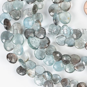 8-10mm Moss Aquamarine Heart Shape Beads, Moss Aquamarine Beads, Moss Aquamarine Faceted Beads, Moss Aquamarine Natural Beads,Jewelry Beads