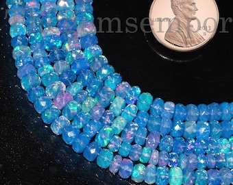 Lavender Opal Beads, 4-5.5mm Lavender Opal Rondelle Beads, Opal Faceted Beads, Ethiopian Rondelle Beads , Lavender Opal Faceted Beads
