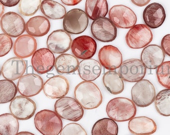 Rose cut Loose Gemstone, Andesine Labradorite Slices, Andesine Polki Stone, Faceted Cabochon, Rose cut Loose Gemstone, Andesine Gemstone
