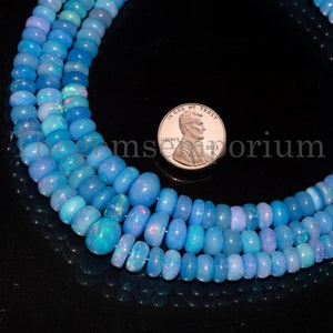 Hochwertige Lavendel Opal Naturperlen, Lavendel Opal Glatte Rondell Perlen, 5,5-8mm Lavendel Opal Perlen, Schlichte Opal Perlen, Schmuckherstellung