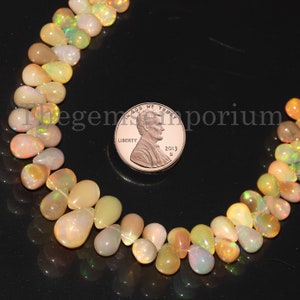 Natural Ethiopian Opal Smooth Drops Beads, Ethiopian Opal Drop Shape Beads, Opal Beads, Opal Plain Beads, Tear Drops Beads, Fire Opal Beads