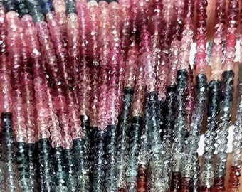 Multi Spinel Faceted Rondelle Beads, 3 - 3.30 mm Multi Spinel Beads, Multi Spinel Rondelle Beads, Multi Spinel Beads, Spinel Beads