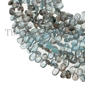 Moss Aquamarine Faceted Pear Beads, 5x7-6x9mm Moss Aquamarine Beads, Moss Aquamarine Pear Beads, Aquamarine Faceted Beads, Gemstone Beads
