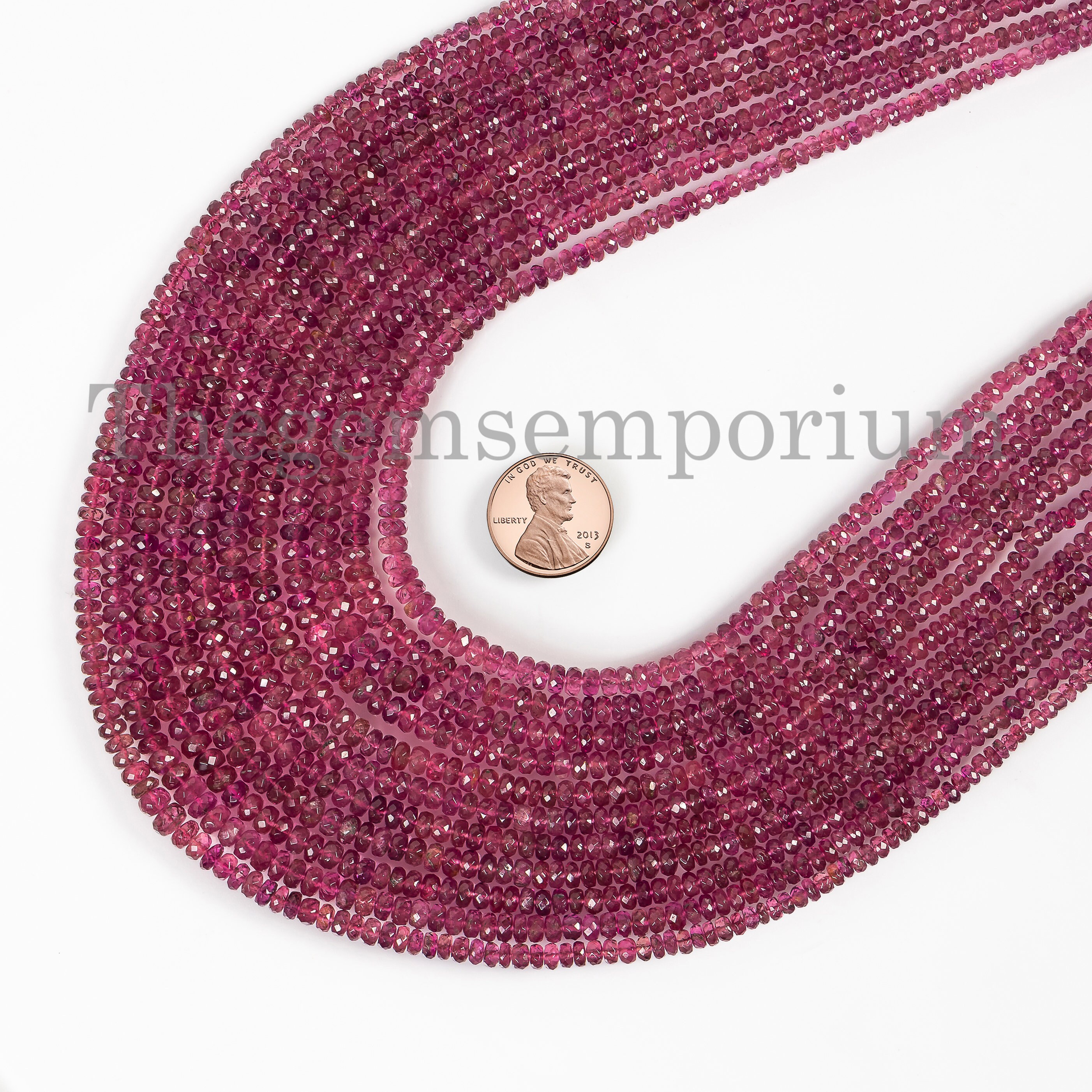 Rondelle Sfaccettate In Essonite Naturale AAA, Perline Sfaccettate Da