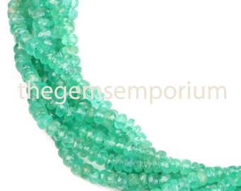 2.5-4MM Colombian Emerald Faceted Rondelle, Natural Emerald Faceted Rondelle Beads, Emerald Faceted Rondelle Beads, Natural Emerald Bead