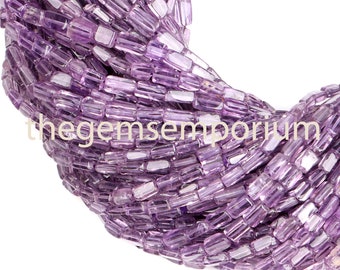 Amethyst Plain Long Square Beads, 4X6-5X7MM Brick Beads, Amethyst Plain Rectangle Straight Drill, Amethyst Fancy Shape Beads, Amethyst Beads