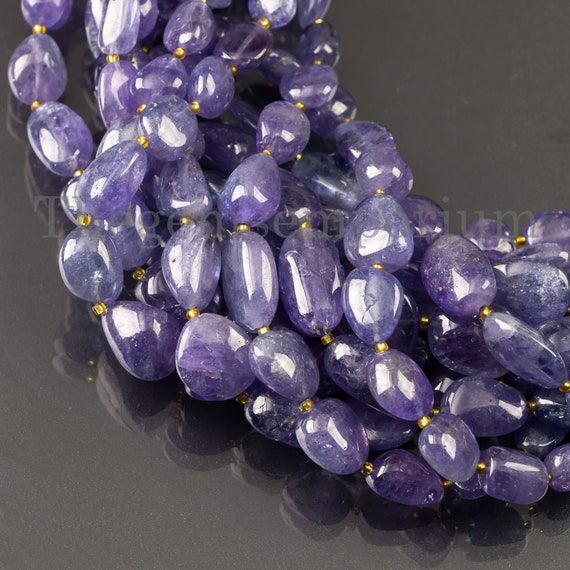 AAA+品質のタンザナイトスムースナゲット、ルースタンザナイトタンブル