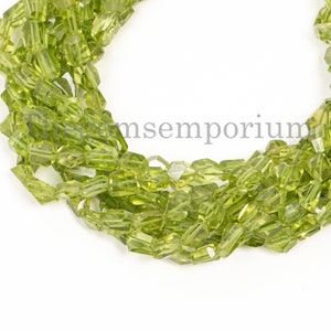 Peridot Faceted Nuggets Beads, Peridot Beads, Peridot Fancy Beads, Peridot Nuggets Beads, Nugget Fancy Beads, 5X7-6X8MM