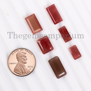 Andesine Cut 6pcs Lot, Rectangle Cut Shape Loose Gemstones, Natural Andesine Cut Stone Lot for Jewelry Making, Wholesale Gemstone Suppliers