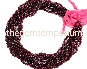 Perline Quadrate Etsy Perle Rotonde Sfaccettate Naturali Di Granato Rosso, Pietra Perline Etsy