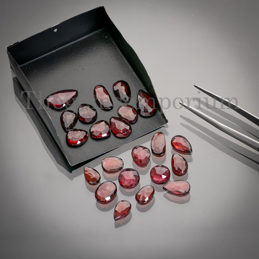 Mozambique Garnet Rose Cut, Garnet Rose Cut Slices, Garnet Polki ...