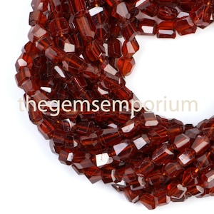 Hessonite Garnet Faceted Fancy Nugget Shape Beads, Hessonite Garnet Fancy Nuggets,Hessonite Garnet Nuggets Straight Drill,Orange Garnet Bead
