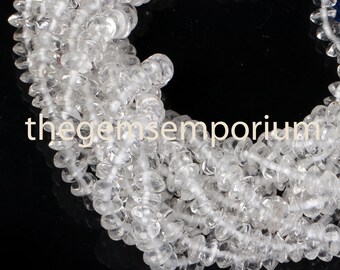 Rock Crystal Plain smooth Button  beads, 4-5MM  Rock Crystal Button beads, Rock Crystal Plain smooth beads, Rock Crystal beads, AA Quality