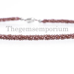 AAA Quality Mozambique Garnet Necklace, Gemstone Necklace, Garnet Rondelle Necklace, Faceted Necklace, Necklace For Women