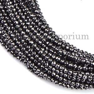 Rare! Super Top Quality Black Diamond 2.5-3.5mm Rondelle Beads, Black Diamond Beads, Diamond Beads, Natural Diamond Beads for Jewelry Making