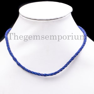 Top AAA High Quality Lapis Lazuli Necklace, Gemstone Necklace, Lapis Rondelle Necklace, Faceted Necklace , Women Necklace, Gift Jewelry