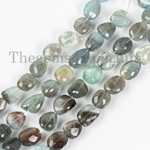 Rare Aquamarine Sunstone Nugget Beads, order 12x13-13.5x16mm Aquamarine Fancy Beads, Faceted Beads, Nugget Beads Briolette, Jewelry Making Beads