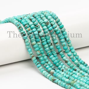 Natural Arizona Turquoise Faceted Rondelle Beads,Turquoise Faceted Rondelle Beads,Turquoise Rondelle,Turquoise Beads,Wholesale Beads,
